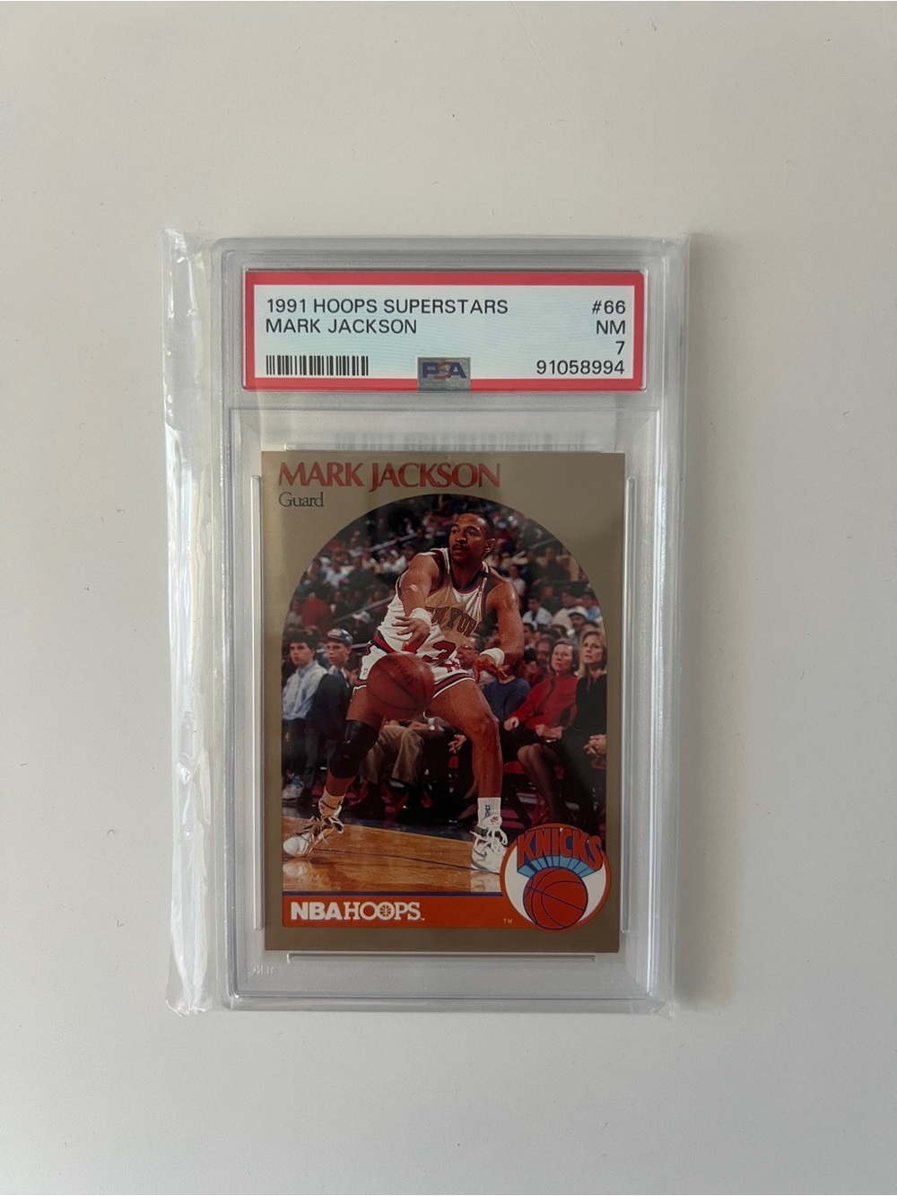NBA Hoops 1991 Mark Jackson Basketball Trading Card - Gold